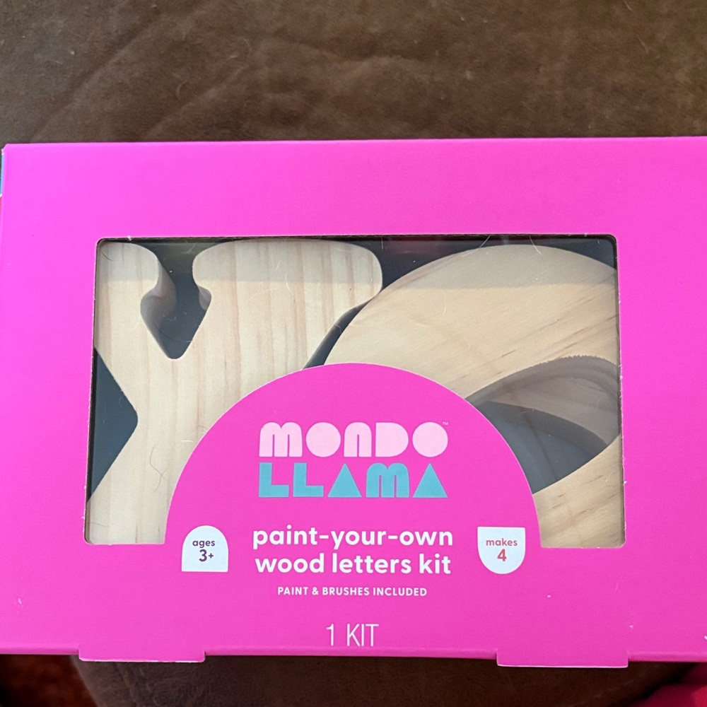 Mondo Llama Paint-Your-Own Wood Letters Kit